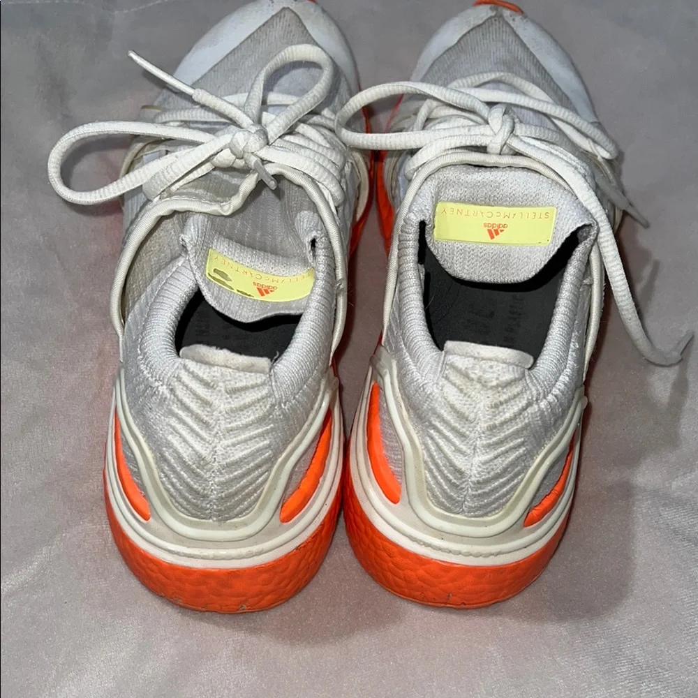 adidas Stella McCartney White and Orange Athletic Shoes